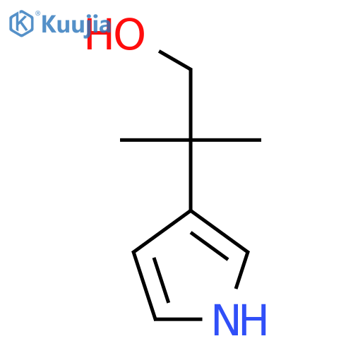 2-methyl-2-(1H-pyrrol-3-yl)propan-1-ol structure