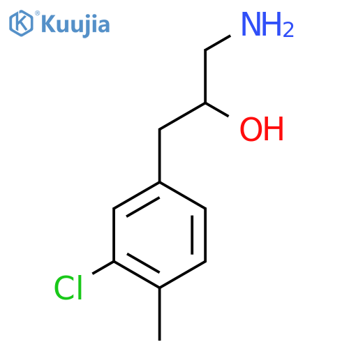 1-amino-3-(3-chloro-4-methylphenyl)propan-2-ol structure