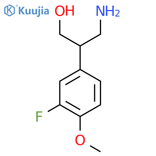 3-amino-2-(3-fluoro-4-methoxyphenyl)propan-1-ol structure