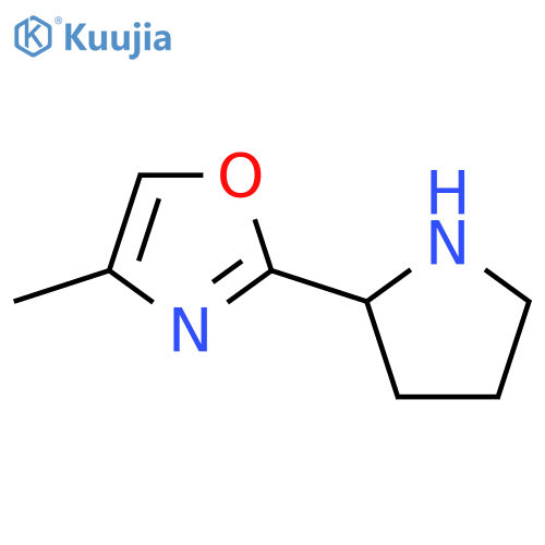 4-methyl-2-(pyrrolidin-2-yl)-1,3-oxazole structure
