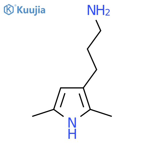 3-(2,5-dimethyl-1H-pyrrol-3-yl)propan-1-amine structure