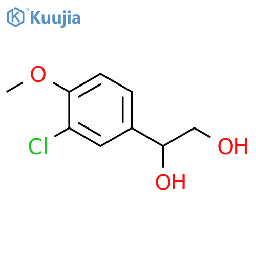 1-(3-chloro-4-methoxyphenyl)ethane-1,2-diol structure