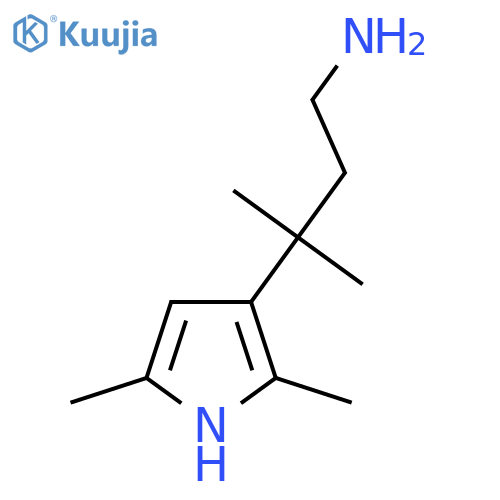 3-(2,5-dimethyl-1H-pyrrol-3-yl)-3-methylbutan-1-amine structure