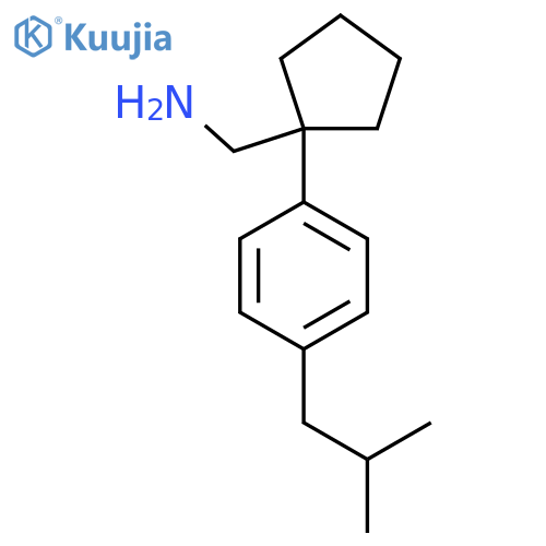 {1-4-(2-methylpropyl)phenylcyclopentyl}methanamine structure