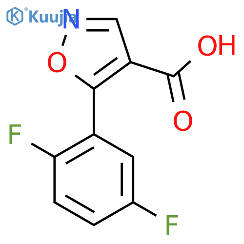 5-(2,5-difluorophenyl)-1,2-oxazole-4-carboxylic acid structure