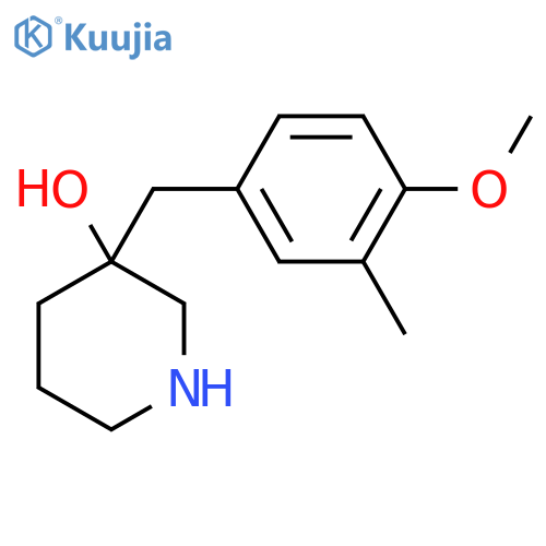 3-(4-methoxy-3-methylphenyl)methylpiperidin-3-ol structure
