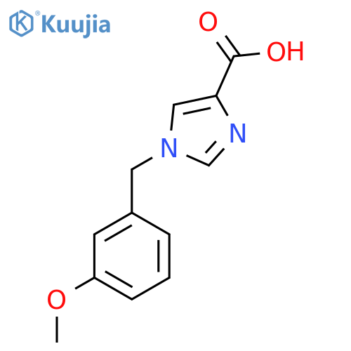 1-(3-methoxybenzyl)-1H-imidazole-4-carboxylic acid structure