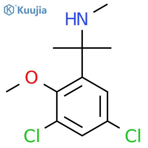 2-(3,5-dichloro-2-methoxyphenyl)propan-2-yl(methyl)amine structure