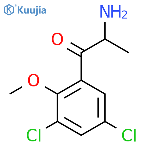 2-amino-1-(3,5-dichloro-2-methoxyphenyl)propan-1-one structure
