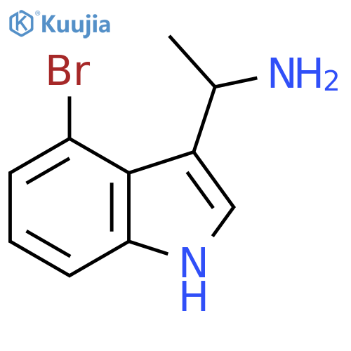 1-(4-bromo-1H-indol-3-yl)ethan-1-amine structure