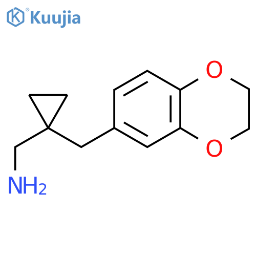 {1-(2,3-dihydro-1,4-benzodioxin-6-yl)methylcyclopropyl}methanamine structure