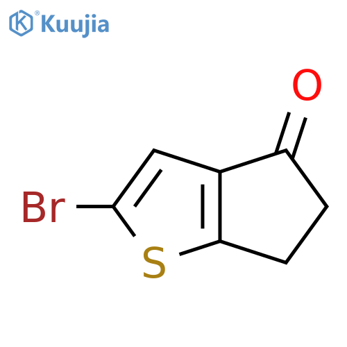2-Bromo-4H,5H,6H-cyclopentabthiophen-4-one structure