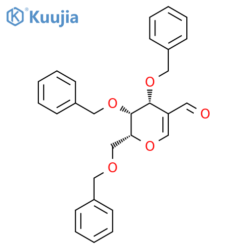 2,6-Anhydro-5-deoxy-5-formyl-1,3,4-tris-O-(phenylmethyl)-D-arabino-hex-5-enitol structure