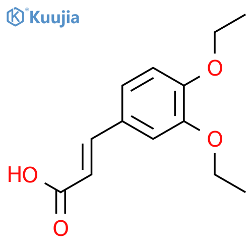 (2E)-3-(3,4-diethoxyphenyl)prop-2-enoic acid structure