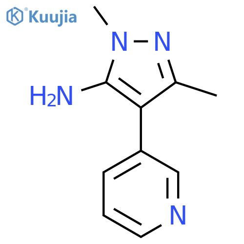 1,3-dimethyl-4-(pyridin-3-yl)-1H-pyrazol-5-amine structure