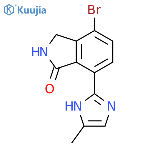 4-bromo-7-(5-methyl-1H-imidazol-2-yl)isoindolin-1-one structure