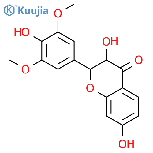 (2R,3R)-3,7,4'-trihydroxy-3',5'-dimethoxyflavanone structure
