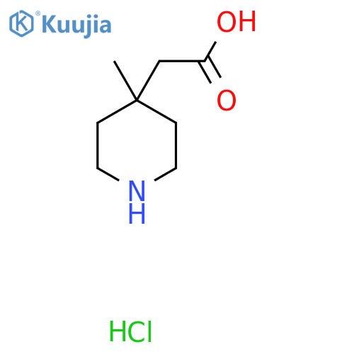 2-(4-methyl-4-piperidyl)acetic acid;hydrochloride structure