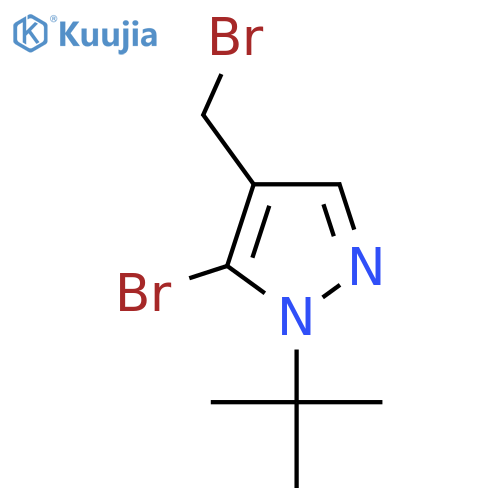 5-Bromo-4-(bromomethyl)-1-(tert-butyl)-1H-pyrazole structure