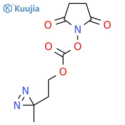 2,5-dioxopyrrolidin-1-yl 2-(3-methyl-3H-diazirin-3-yl)ethyl carbonate structure