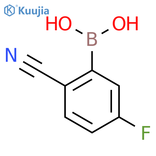 2-Cyano-5-fluorophenylboronic acid structure