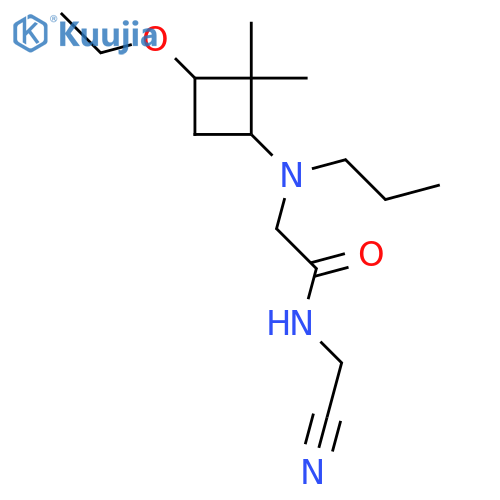 N-(cyanomethyl)-2-(3-ethoxy-2,2-dimethylcyclobutyl)(propyl)aminoacetamide structure