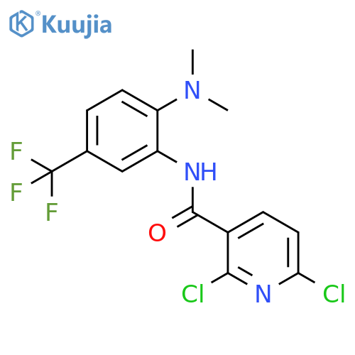3-Pyridinecarboxamide, 2,6-dichloro-N-[2-(dimethylamino)-5-(trifluoromethyl)phenyl]- structure