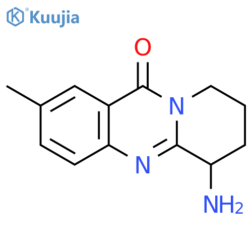 6-amino-2-methyl-6H,7H,8H,9H,11H-pyrido[2,1-b]quinazolin-11-one structure