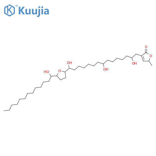 2(5H)-Furanone,5-methyl-3-[(2R,8R,15R)-2,8,15-trihydroxy-15-[(2R,5R)-tetrahydro-5-[(1R)-1-hydroxytridecyl]-2-furanyl]pentadecyl]-,(5S)- structure