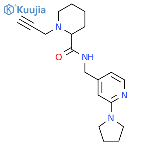 1-(prop-2-yn-1-yl)-N-{[2-(pyrrolidin-1-yl)pyridin-4-yl]methyl}piperidine-2-carboxamide structure
