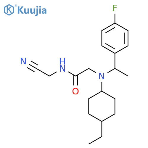 N-(cyanomethyl)-2-[(4-ethylcyclohexyl)[1-(4-fluorophenyl)ethyl]amino]acetamide structure