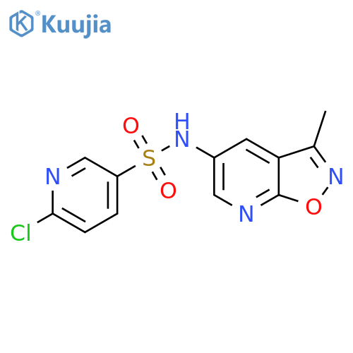 6-chloro-N-{3-methyl-[1,2]oxazolo[5,4-b]pyridin-5-yl}pyridine-3-sulfonamide structure