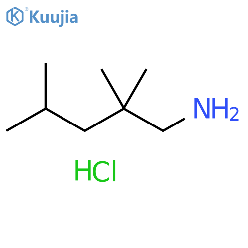 2,2,4-trimethylpentan-1-amine hydrochloride structure