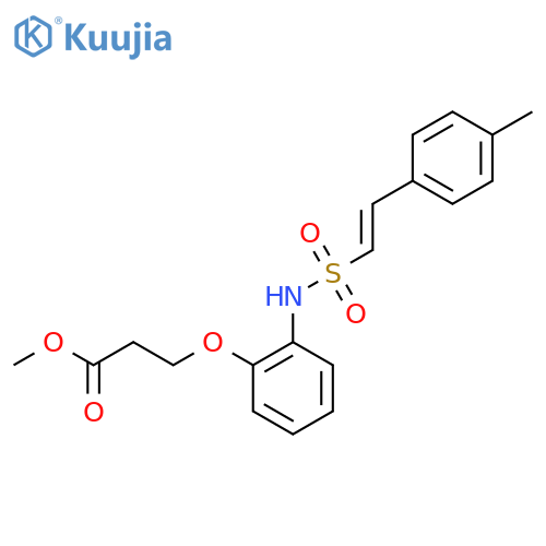 Methyl 3-{2-[2-(4-methylphenyl)ethenesulfonamido]phenoxy}propanoate structure
