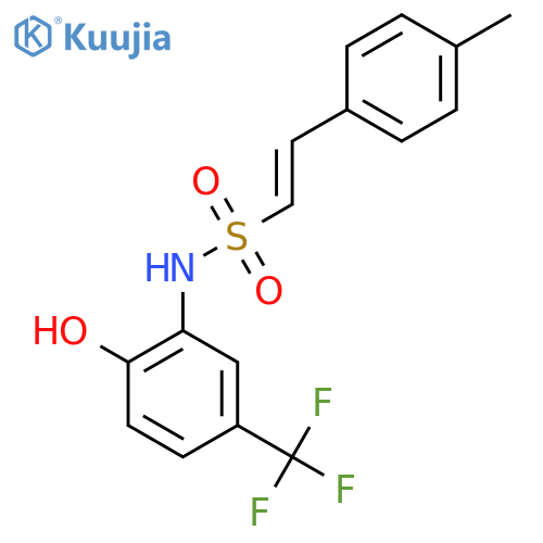 (E)-N-[2-Hydroxy-5-(trifluoromethyl)phenyl]-2-(4-methylphenyl)ethenesulfonamide structure