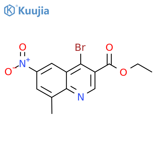 Ethyl 4-bromo-8-methyl-6-nitroquinoline-3-carboxylate structure