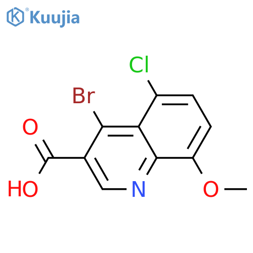4-Bromo-5-chloro-8-methoxyquinoline-3-carboxylic acid structure