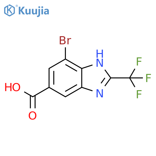 7-Bromo-2-trifluoromethyl-1H-benzoimidazole-5-carboxylic acid structure