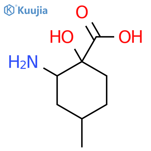 2-Amino-1-hydroxy-4-methylcyclohexane-1-carboxylic acid structure