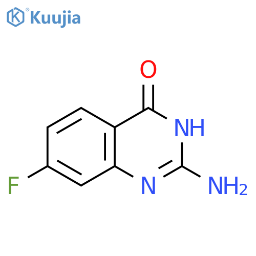 2-amino-7-fluoro-3,4-dihydroquinazolin-4-one structure