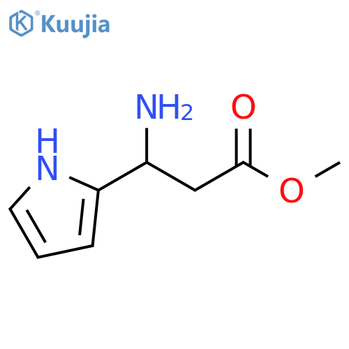 methyl 3-amino-3-(1H-pyrrol-2-yl)propanoate structure