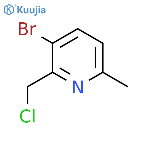 3-Bromo-2-(chloromethyl)-6-methylpyridine structure