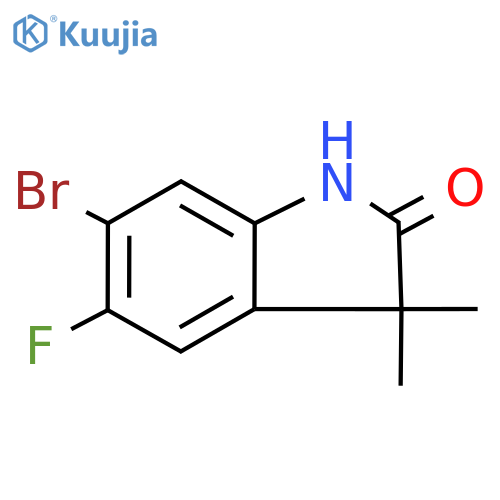 6-Bromo-5-fluoro-3,3-dimethylindolin-2-one structure