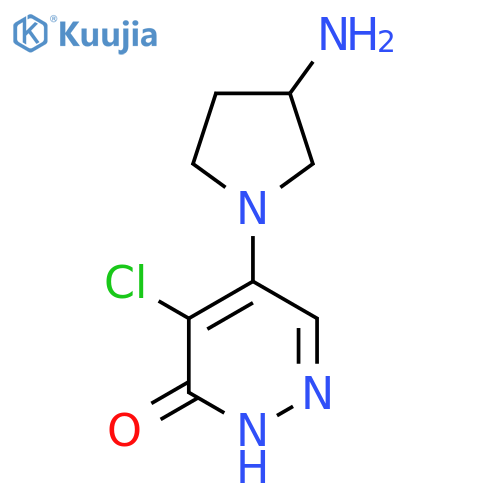 5-(3-Aminopyrrolidin-1-yl)-4-chloro-2,3-dihydropyridazin-3-one structure