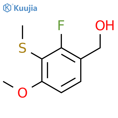 (2-Fluoro-4-methoxy-3-(methylthio)phenyl)methanol structure