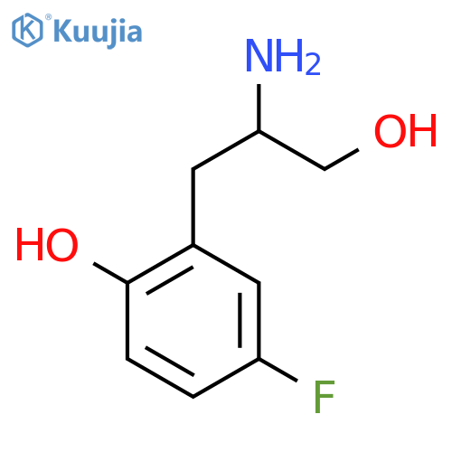 2-(2-amino-3-hydroxypropyl)-4-fluorophenol structure
