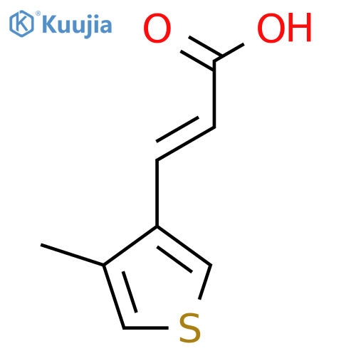 (2E)-3-(4-methylthiophen-3-yl)prop-2-enoic acid structure