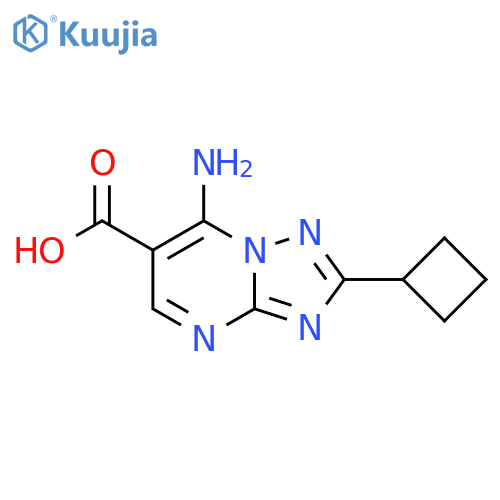 7-Amino-2-cyclobutyl1,2,4triazolo1,5-apyrimidine-6-carboxylic acid structure