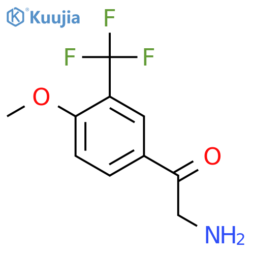 2-amino-1-4-methoxy-3-(trifluoromethyl)phenylethan-1-one structure