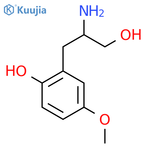2-(2-amino-3-hydroxypropyl)-4-methoxyphenol structure